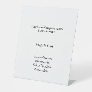 simple minimal add your logo/design here business  pedestal sign