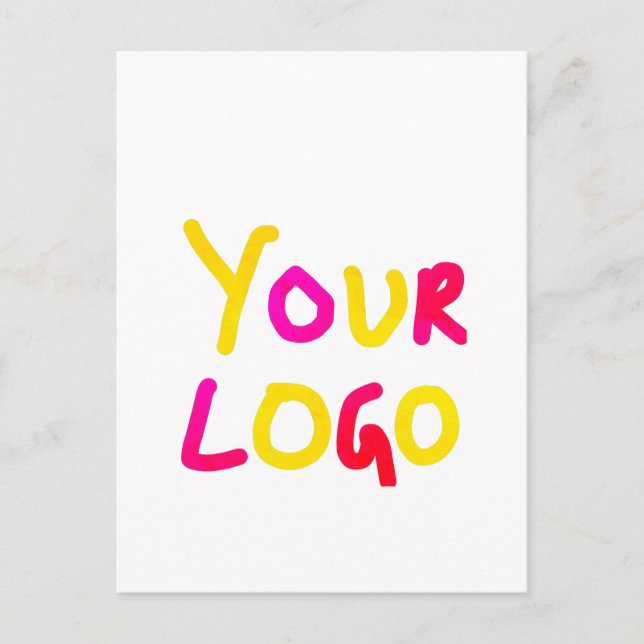 simple minimal add your logo/design here business  postcard (Front)
