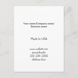 simple minimal add your logo/design here business  postcard