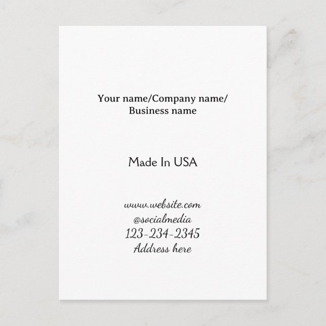 simple minimal add your logo/design here business  postcard (Front)