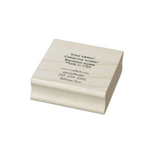 simple minimal add your logo/design here business rubber stamp