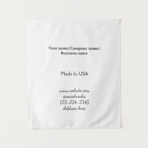 simple minimal add your logo/design here business tapestry