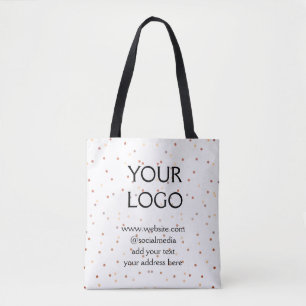 simple minimal add your logo/design here business  tote bag