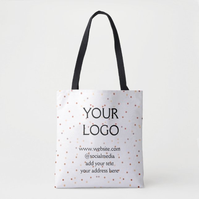 simple minimal add your logo/design here business  tote bag (Front)