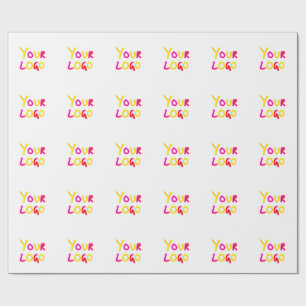 simple minimal add your logo/design here business wrapping paper