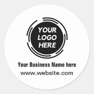 Simple minimal add your logo/design here classic r round sticker