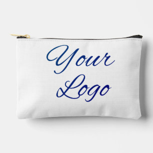 simple minimal add your logo/design here text accessory pouch