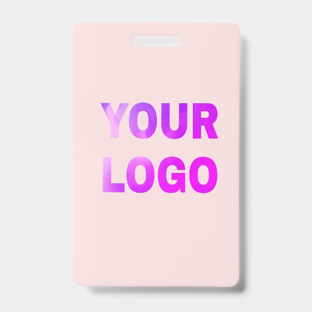 simple minimal add your logo/design here text     badge (Front)