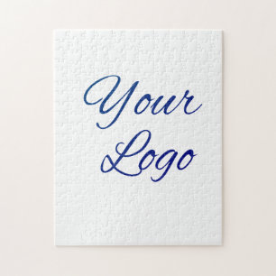 simple minimal add your logo/design here text jigsaw puzzle