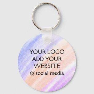 simple minimal add your logo/design here text ke keychain