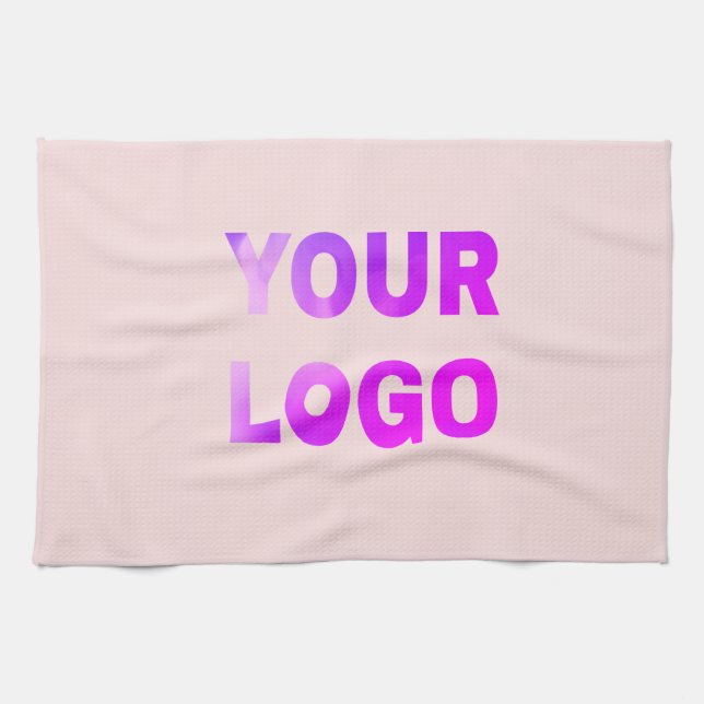 simple minimal add your logo/design here text      kitchen towel (Horizontal)