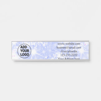 simple minimal add your logo/design here text name door sign