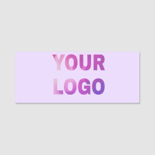 simple minimal add your logo/design here text name tag