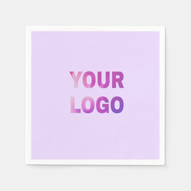 simple minimal add your logo/design here text      napkin (Front)