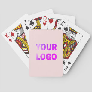 simple minimal add your logo/design here text      playing cards