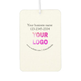 simple minimal add your logo/design here text pos air freshener