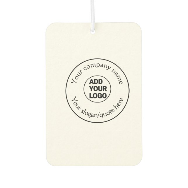 simple minimal add your logo/design here text  pos air freshener (Front)