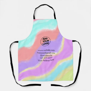 simple minimal add your logo/design here text pos apron