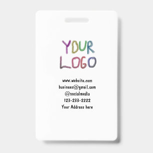 simple minimal add your logo/design here text pos badge