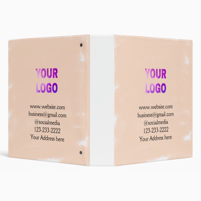 simple minimal add your logo/design here text  pos binder (Background)