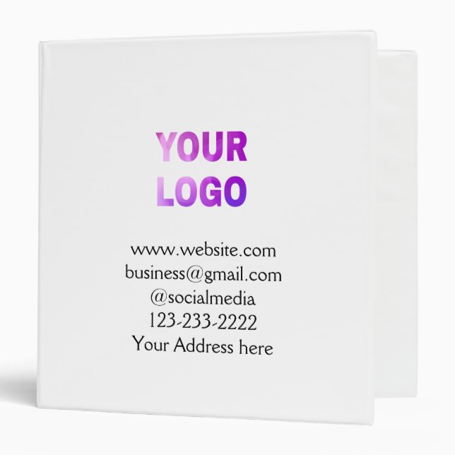 simple minimal add your logo/design here text  pos binder (Front/Inside)