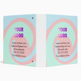 simple minimal add your logo/design here text pos binder