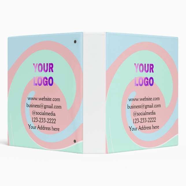 simple minimal add your logo/design here text  pos binder (Background)