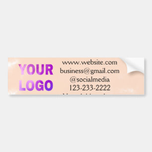 simple minimal add your logo/design here text pos bumper sticker