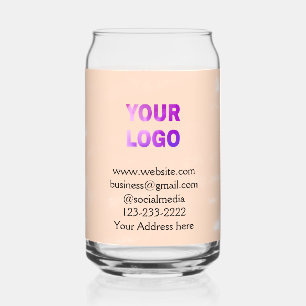 simple minimal add your logo/design here text pos can glass