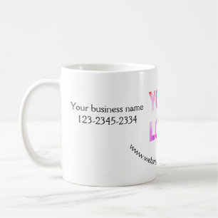 simple minimal add your logo/design here text  pos coffee mug