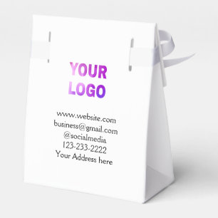 simple minimal add your logo/design here text  pos favor box
