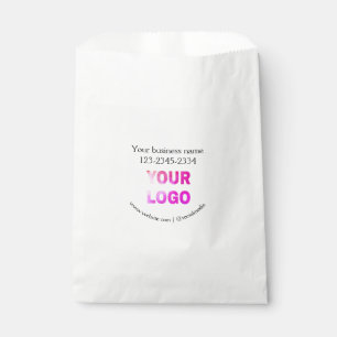 simple minimal add your logo/design here text pos favour bag