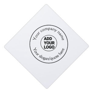 simple minimal add your logo/design here text pos graduation cap topper