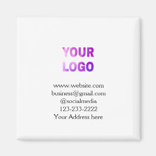 simple minimal add your logo/design here text  pos magnet