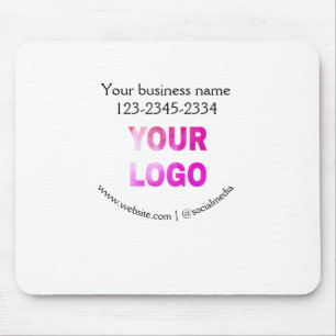 simple minimal add your logo/design here text pos mouse pad