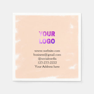 simple minimal add your logo/design here text  pos napkin
