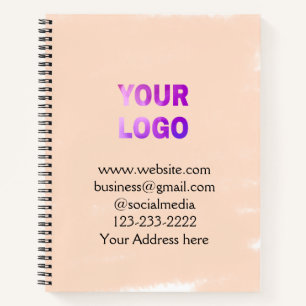 simple minimal add your logo/design here text pos notebook