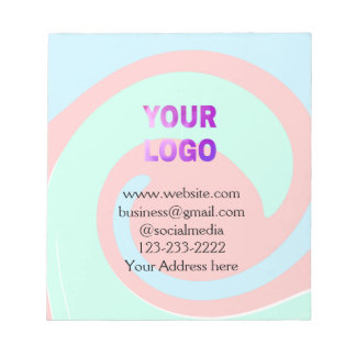 simple minimal add your logo/design here text pos notepad