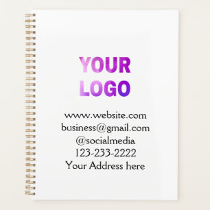 simple minimal add your logo/design here text pos planner