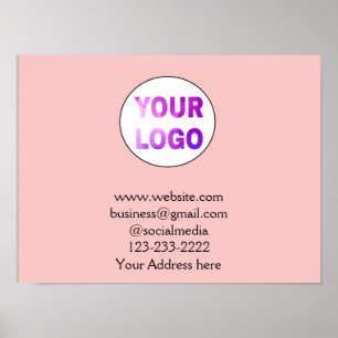 simple minimal add your logo/design here text  pos poster