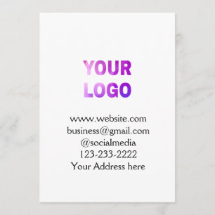 simple minimal add your logo/design here text pos program