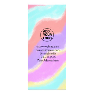 simple minimal add your logo/design here text pos rack card