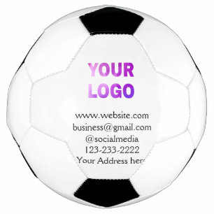 simple minimal add your logo/design here text pos soccer ball