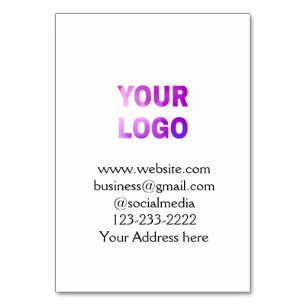 simple minimal add your logo/design here text  pos table number