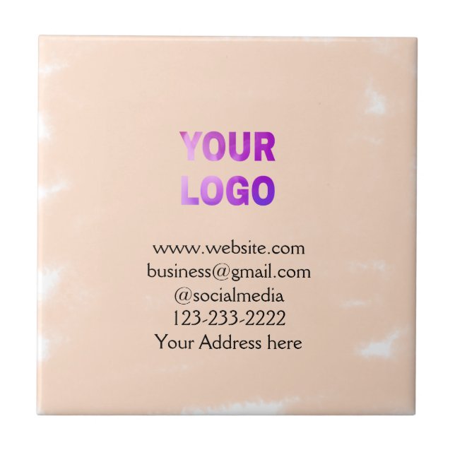 simple minimal add your logo/design here text  pos tile (Front)