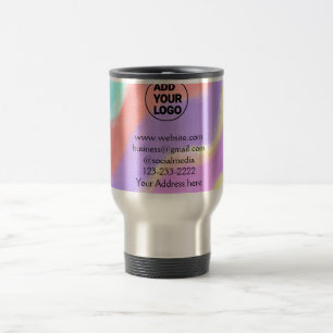 simple minimal add your logo/design here text  pos travel mug