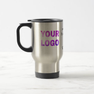 simple minimal add your logo/design here text pos travel mug