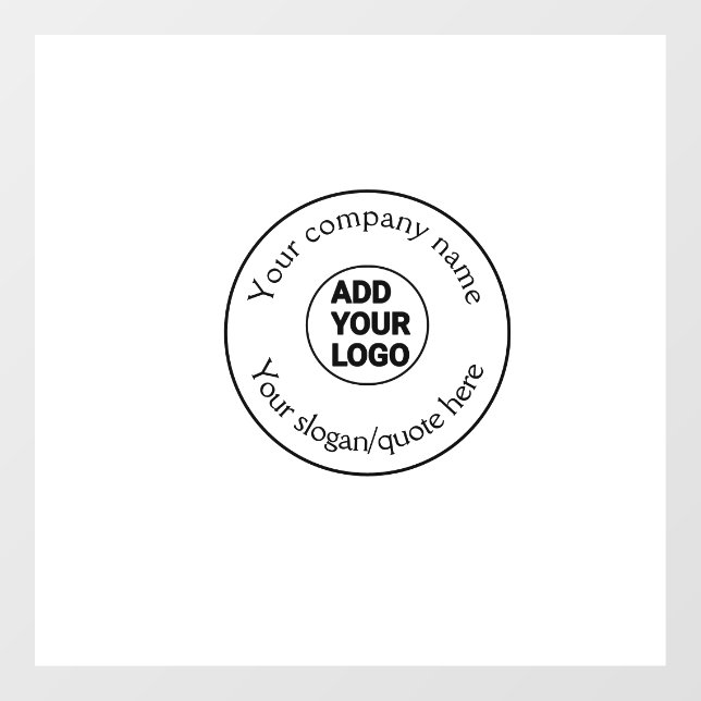 simple minimal add your logo/design here text  pos window cling (Sheet)