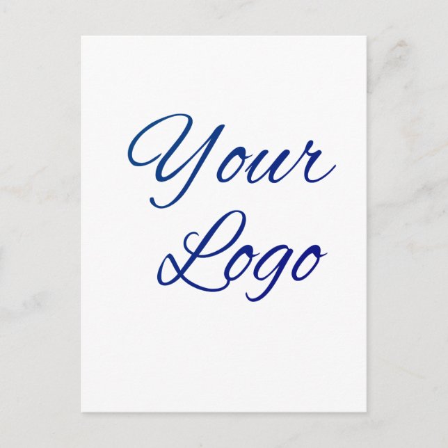 simple minimal add your logo/design here text      postcard (Front)