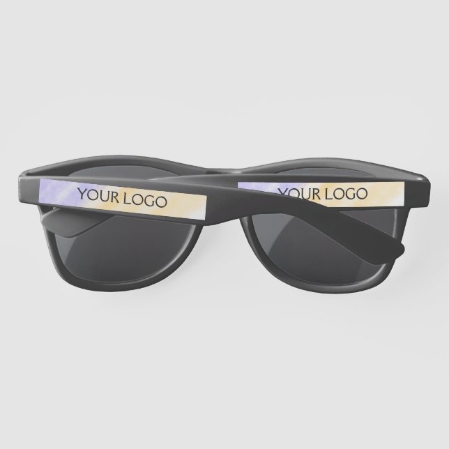 simple minimal add your logo/design here text      sunglasses (Back)